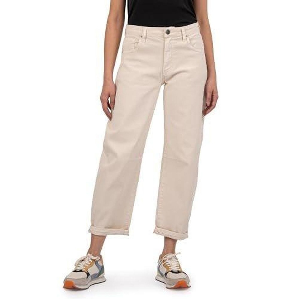 Kut from the Kloth Ashley Slouchy Barrel Jeans High Rise Cream Off White Size 2